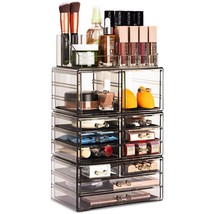 Sorbus Large Clear Makeup Organizer, Detachable Multi Drawer Cosmetic Display - £59.28 GBP