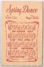 Ancaster Golf Club Spring Dance Tower Club Music Morgan Thomas 1940s-50s - £7.73 GBP