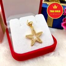 Star Pendant With Hanger Thai Amulet Buddha 24K Thai Yellow Gold Plated Women - £36.76 GBP