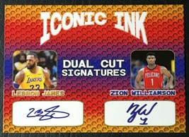Iconic Ink Dual Cut Signatures Facsimile Autographed - Mint - Lebron - Zion - £1.99 GBP