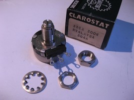 Clarostat 53C2-500K-S RV4LAYSA504A Trimmer Potentiometer w Lock Nut - NO... - £7.46 GBP