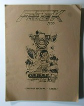 Cabal Arcade Game Service Manual Fabtek Video Game Owners Repair Guide 1988 - $23.51