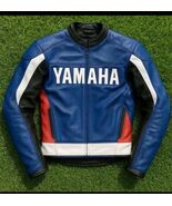 Yamaha Racing Leather Motorcycle Jacket  MotoGP Biker Style - $245.00