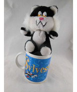 Vintage Sylvester in Santa HaMug Cup Looney Tunes 1998 Warner Brothers +... - $15.18 CAD