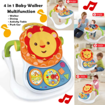 Baby Walker 4 in 1 Toddler Push Car Sit To Stand Eat Walking Aid Activit... - $78.20