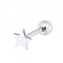 5 mm Plain Star Surgical Steel Cartilage Helix Tragus Piercing Ear Stud - £29.17 GBP