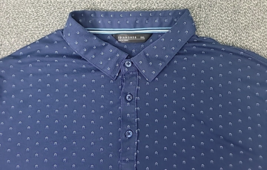 7 Diamonds Performance Polo Shirt Men&#39;s XXL Blue Geometric Nassau Golf O... - $436.22 MXN