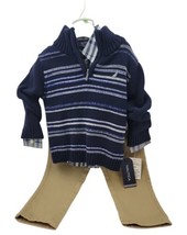 Baby Boys Nautica 3 Pcs Outfit Set Sweater, Pants, Button up Shirt, 18 Mths - £19.53 GBP