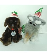 Lot Of 2 Pepsi Cola Limited Edition Plush Stuffed Dog Boyd Brown Grey Sc... - $23.75