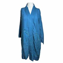 New Soft Surroundings Size L Large Nightingale Topper Wrap Teal Cardigan... - $25.82