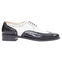 Robert Clergerie Leather Bicolor Derby Brogue Women Black Size 7 - $330.60