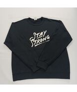 Jerzees Nublend STAY STRONG Men's Black Cotton Blend Graphic Sweatshirt ... - $22.76