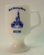 Vintage Walt Disney World Mom White Milk Glass Mug Cup - £15.92 GBP