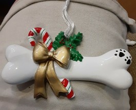Dog Bone with Holly Christmas Tree Ornament polar X brand new - £6.22 GBP