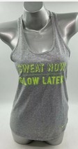 Nike Dri Fit Tank Top Size Medium Gray Sweat Now Glow Later Athletic Wor... - $15.83