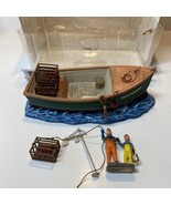 For Parts! Lemax Village Lobster Fishing Boat Carole Towne Collection Da... - $53.90 CAD