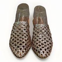 Coconuts By Matisse Island Gold Woven Leather Every Sandal Mule Shoe Wom... - $27.00