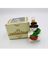 IMPULS Glass Christmas Ornament Snowman Poland Mouth Blown Hand Painted ... - $24.95