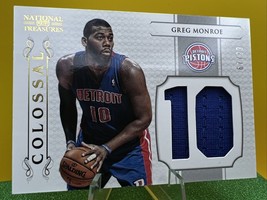 2012 Panini National Treasures Colossal Materials Jersey Number /99 Greg Monroe - $5.90