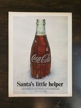 Vintage 1968 Coca-Cola Santa&#39;s Little Helper Full Page Original Ad 1022 - £5.53 GBP