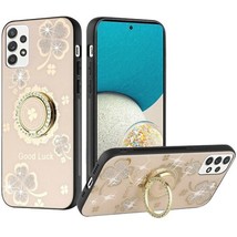 Splendid Diamond Glitter Design Case For Samsung A53 5G Gold Good Luck Floral - £6.84 GBP