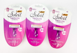 Bic Soleil Smooth Lavender Scented Handle Razors 4ct Lot of 3 - $21.24