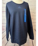 Adidas Fleece Sweatshirt Large Mens Crew Legend Ink Fleece HT1194 NWT St... - $520.68 MXN
