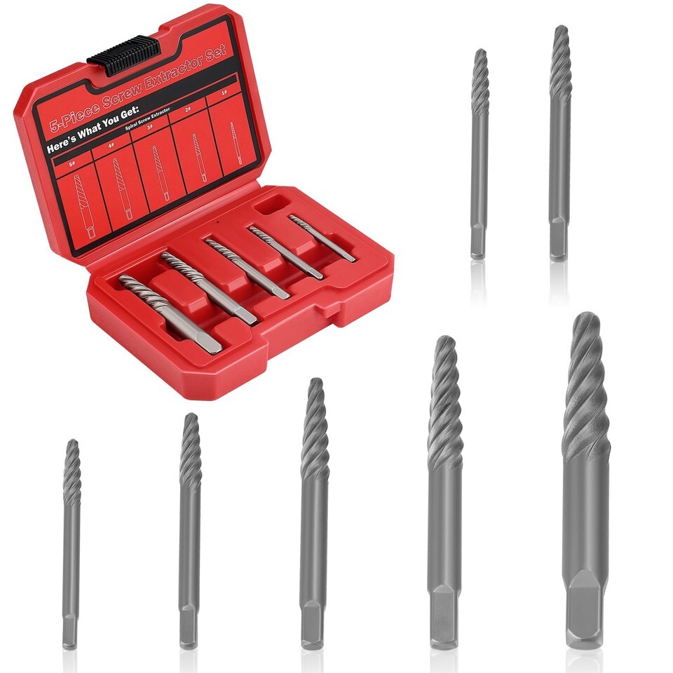 7-Pcs Screw Extractor Set Easy Out Drill Bits Set for Removing Stripped ... - $13.80