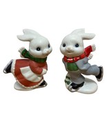 Homeco 5305 Skating Bunnies Figures Rabbits  4 1/4 In High  Set of 2 Boy... - £11.01 GBP