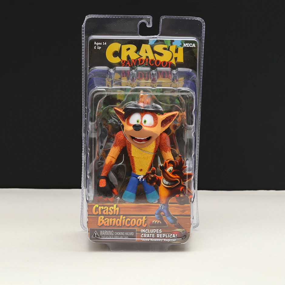 NECA 7” Crash Bandicoo Deluxe Action Figure Collectible Model Toy Gift Doll - £27.51 GBP