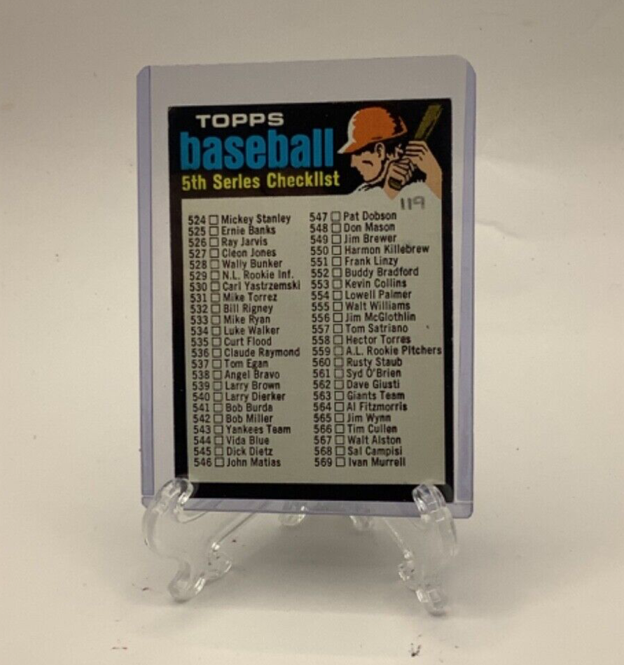 1971 Topps Baseball #499 5th Series Checklist (marked) - $5.95