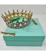 New in box! Kamirola Gold with Pink and Clear Rhinestone Tiara - $451.99 MXN