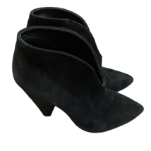 Vince Camuto Mitsen Black Suede Leather Ankle Booties Shoes Womens US 6 ... - £18.96 GBP