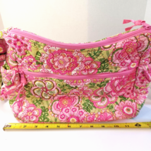 WomanVera Bradley Extra Large Shoulder Bag Tote Pink Green Florals  Sturdy Botto - £14.93 GBP