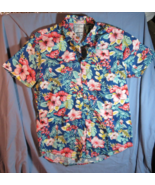 Cactus Man Ricky Singh Shirt Slim Fit Bright Floral PrintCollar Loop - £12.41 GBP
