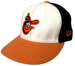 Baltimore Orioles Hat 5950 Wool Cap New Era Os Bird 7 1/4 Fitted 59Fifty USA VTG - £62.30 GBP