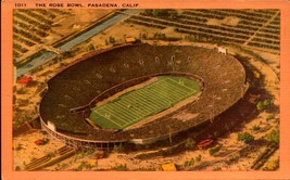Vintage POSTCARD- Aerial View Of The Famous Rose Bowl, Pasadena, Cal. BK61 - £3.88 GBP