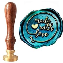 &#39;Made With Love&#39; Heart Monogram Wax Seal Stamp Kit Decorating Gift Cards... - $21.99