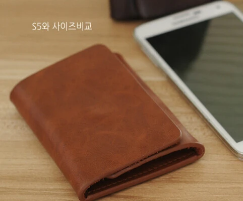 Portable Solid Genuine Leather Small Money Clips Wallet Mini Men&#39;s Brand Purse W - $65.29