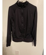 FILA SPORT Workout Jacket Full Zip, Black Thumb Holes Size Medium - $284.23 MXN