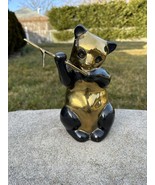 Vintage Rosenthal Netter Panda Eating Bamboo Brass Statue Figurine 8.5 I... - $203.65 CAD