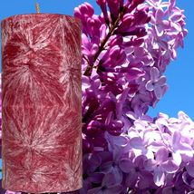 Fresh Lilac Scented Palm Wax Pillar Candle Hand Poured - £19.75 GBP+