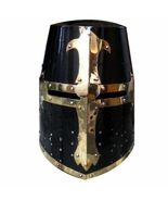 BLACK SKY NAUTICALS Helmet Brass Design Templar Knight Helmet Medieval C... - $106.82