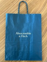 Abercrombie &amp; Fitch Shopping BAG 13” X 10” Blue Navy Paper Gift Giving, ... - $6.03