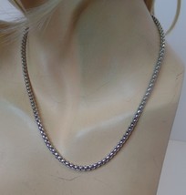 Cookie Lee (stamped)  Silvertone Necklace Adjustable to 16&quot; - £7.91 GBP