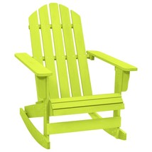 Garden Rocking Chair Green Solid fir wood Standard - $2,777.16 MXN