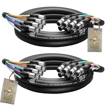 XLR Snake Cable 8-Channel 10ft (2-Pack) by FAT TOAD - Pro-Audio Shielded 3-Pin B - $64.95