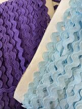 Vintage Baby blue  /  Purple  RickRack Ribbon trim 1/2&quot; - $36.43 MXN