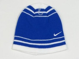 Nike Swoosh Blue &amp; White Beanie Skull Cap Youth Boy&#39;s 4-7 NWT - £14.79 GBP