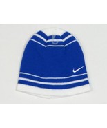 Nike Swoosh Blue &amp; White Beanie Skull Cap Youth Boy&#39;s 4-7 NWT - £14.79 GBP